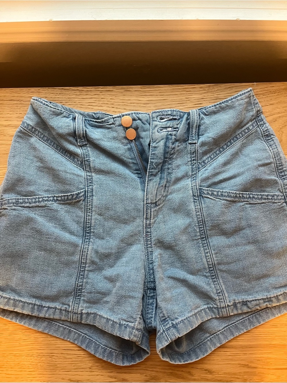 Universal Thread Light Blue High-Rise Denim Shorts